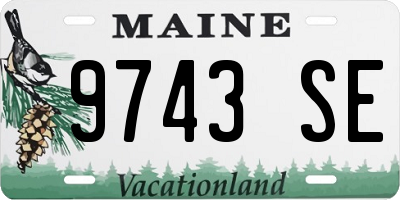 ME license plate 9743SE