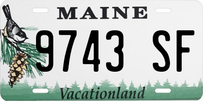 ME license plate 9743SF