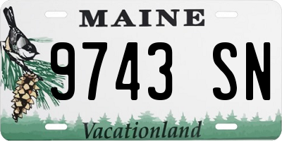ME license plate 9743SN