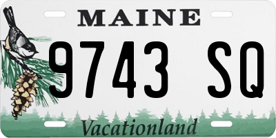 ME license plate 9743SQ