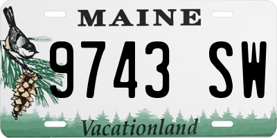 ME license plate 9743SW