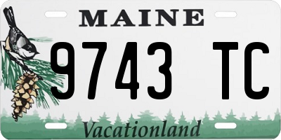 ME license plate 9743TC