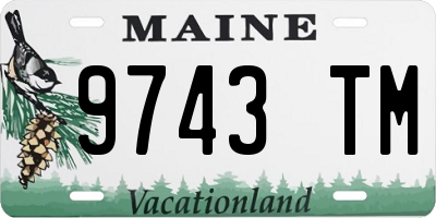 ME license plate 9743TM