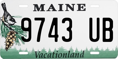ME license plate 9743UB