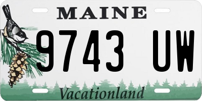 ME license plate 9743UW