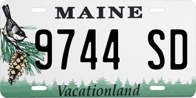 ME license plate 9744SD