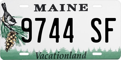 ME license plate 9744SF