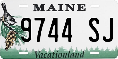ME license plate 9744SJ