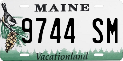 ME license plate 9744SM