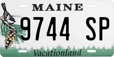 ME license plate 9744SP