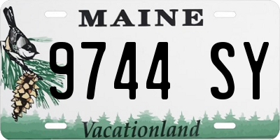 ME license plate 9744SY