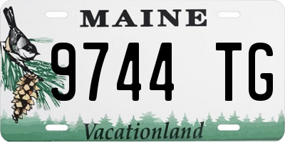 ME license plate 9744TG