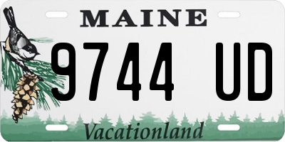 ME license plate 9744UD