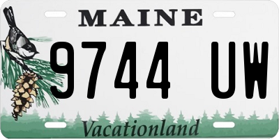 ME license plate 9744UW