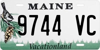ME license plate 9744VC
