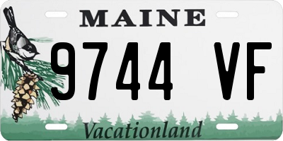 ME license plate 9744VF