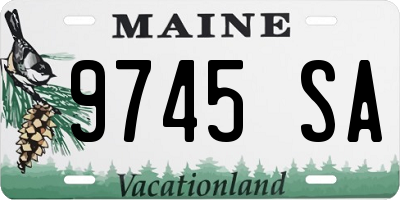 ME license plate 9745SA