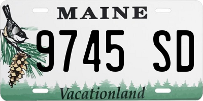 ME license plate 9745SD