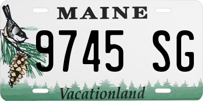 ME license plate 9745SG