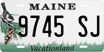 ME license plate 9745SJ