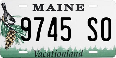 ME license plate 9745SO