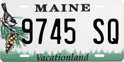 ME license plate 9745SQ
