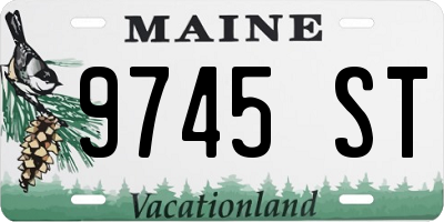 ME license plate 9745ST