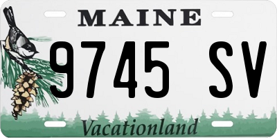 ME license plate 9745SV
