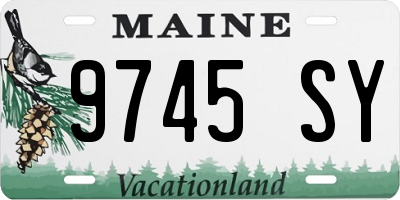 ME license plate 9745SY
