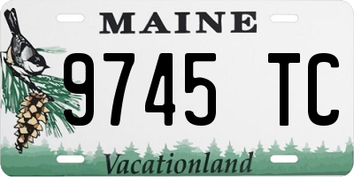 ME license plate 9745TC