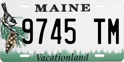 ME license plate 9745TM