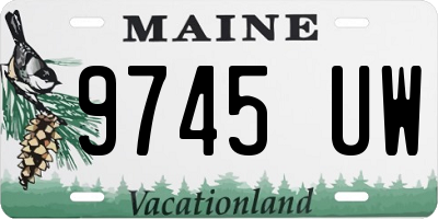 ME license plate 9745UW