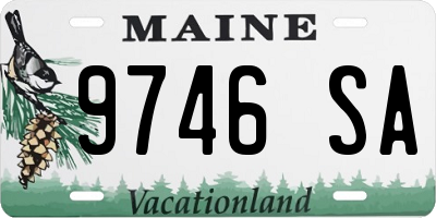 ME license plate 9746SA