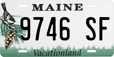 ME license plate 9746SF