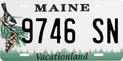 ME license plate 9746SN