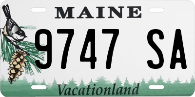 ME license plate 9747SA