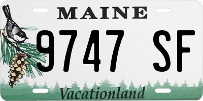 ME license plate 9747SF