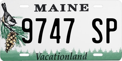 ME license plate 9747SP