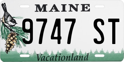 ME license plate 9747ST