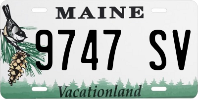 ME license plate 9747SV
