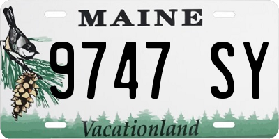 ME license plate 9747SY