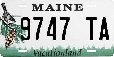 ME license plate 9747TA