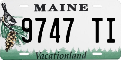 ME license plate 9747TI