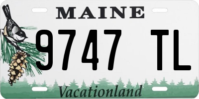 ME license plate 9747TL