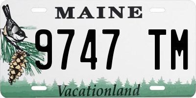 ME license plate 9747TM