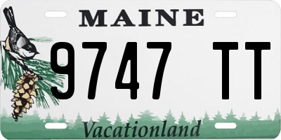 ME license plate 9747TT