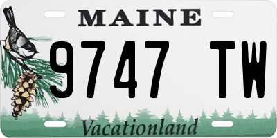 ME license plate 9747TW