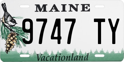 ME license plate 9747TY