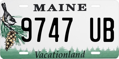 ME license plate 9747UB