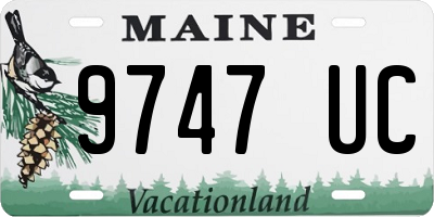 ME license plate 9747UC